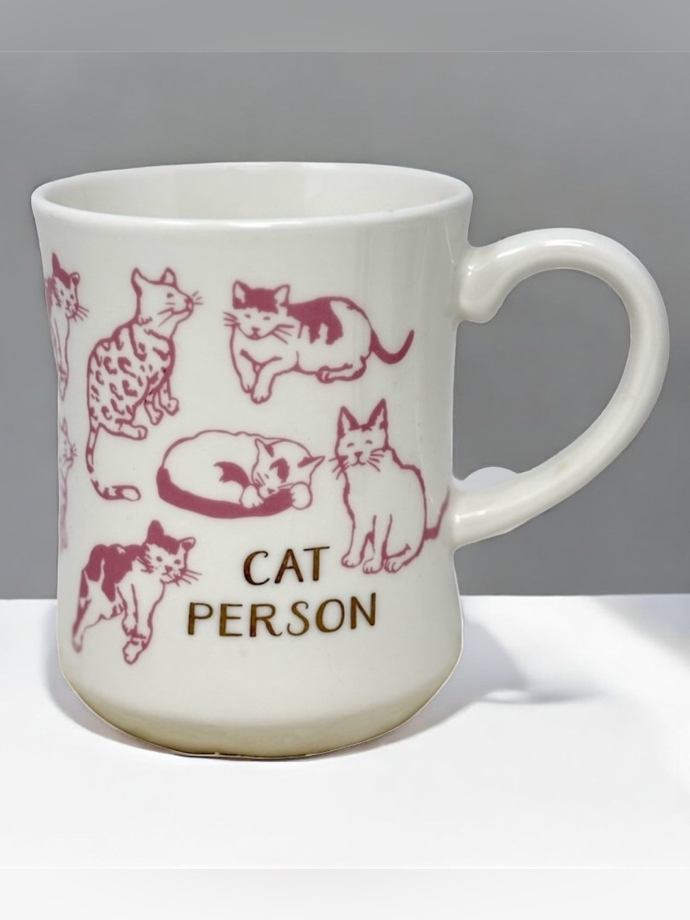 Opalhouse Cat Person Pink Kitty Cats Coffee Mug Ceramic Cup Kawaii Cat Lady 2020